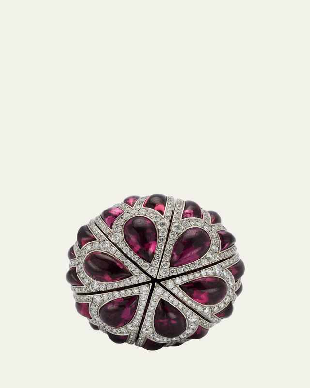 Mosaic Reveal Sapphire, Rhodolite and Diamond Ring, EU 53 / US 6.5